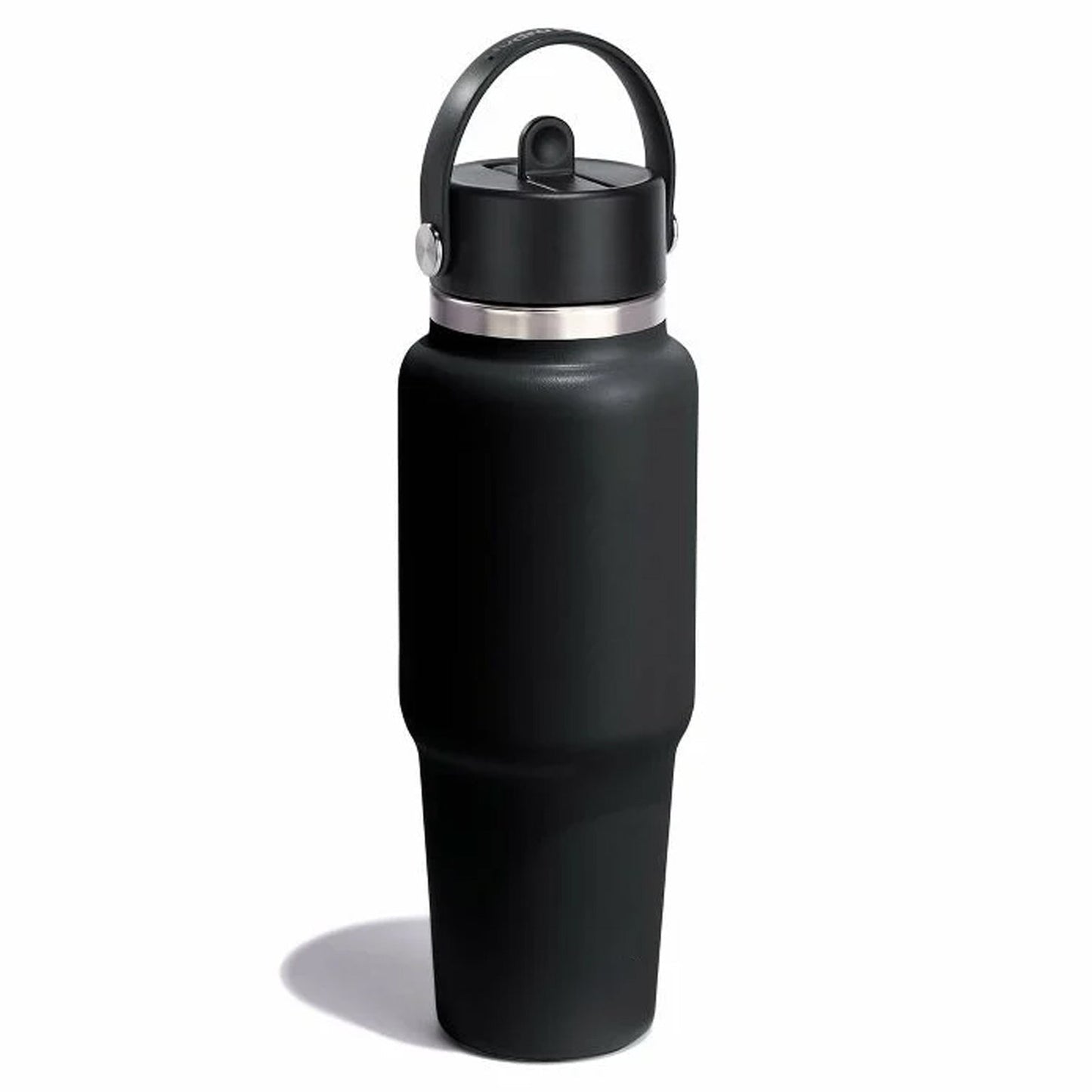 32 oz Wide Mouth Travel Bottle with Flex Straw Cap Black Color